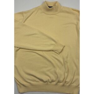 Lot of 2 VTG Paul Fredricks Pima Cotton Mock Neck Sweater XXL Yellow/Burgundy